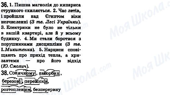 ГДЗ Українська мова 6 клас сторінка 36