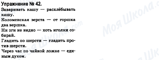 ГДЗ Російська мова 6 клас сторінка 42