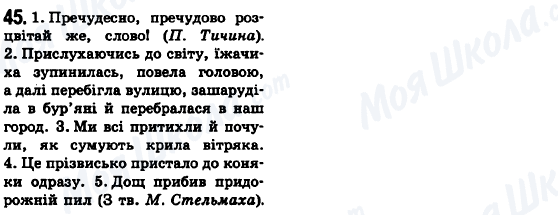 ГДЗ Українська мова 6 клас сторінка 45