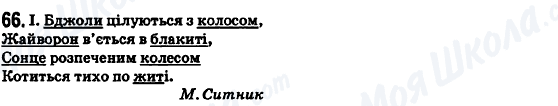ГДЗ Українська мова 6 клас сторінка 66