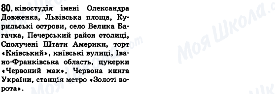 ГДЗ Українська мова 6 клас сторінка 80