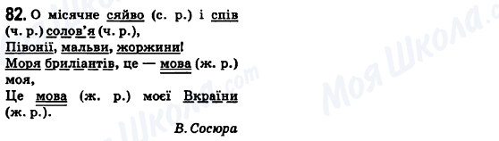 ГДЗ Укр мова 6 класс страница 82