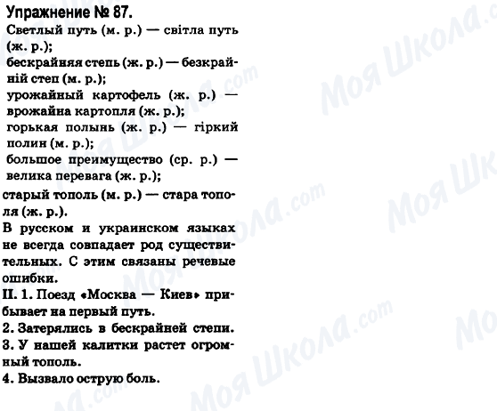 ГДЗ Російська мова 6 клас сторінка 87