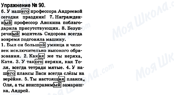 ГДЗ Російська мова 6 клас сторінка 90