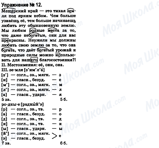 ГДЗ Російська мова 6 клас сторінка 12