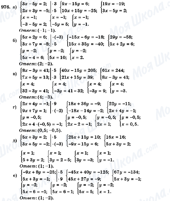 ГДЗ Алгебра 7 класс страница 976