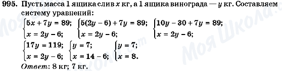 ГДЗ Алгебра 7 клас сторінка 995