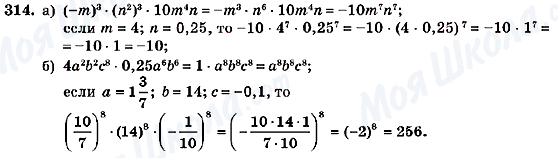 ГДЗ Алгебра 7 клас сторінка 314