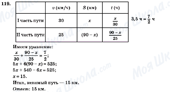 ГДЗ Алгебра 7 клас сторінка 119