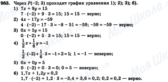 ГДЗ Алгебра 7 клас сторінка 983