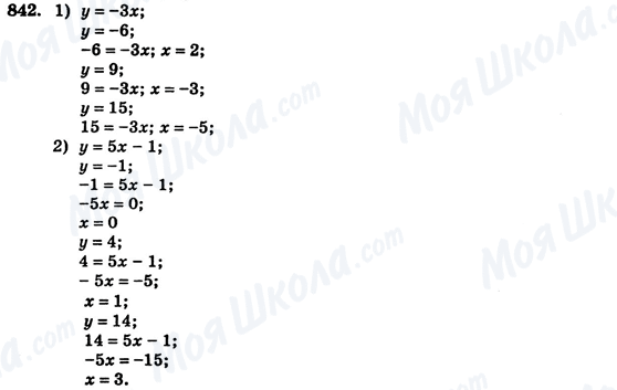 ГДЗ Алгебра 7 класс страница 842