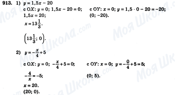 ГДЗ Алгебра 7 клас сторінка 913