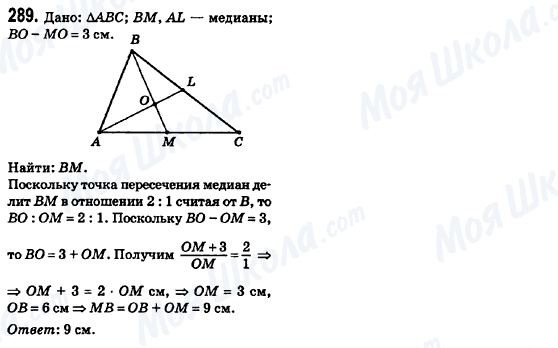 ГДЗ Геометрія 8 клас сторінка 289