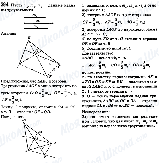 ГДЗ Геометрія 8 клас сторінка 294