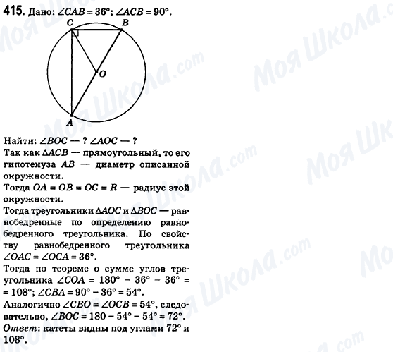 ГДЗ Геометрія 8 клас сторінка 415