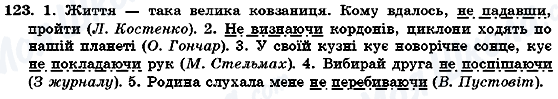 ГДЗ Українська мова 7 клас сторінка 123