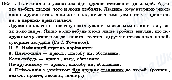 ГДЗ Укр мова 7 класс страница 195