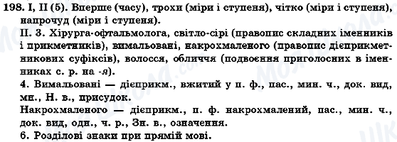 ГДЗ Українська мова 7 клас сторінка 198