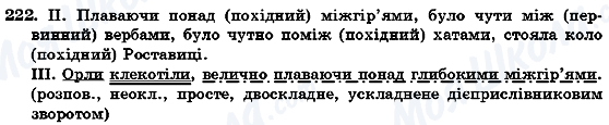 ГДЗ Українська мова 7 клас сторінка 222