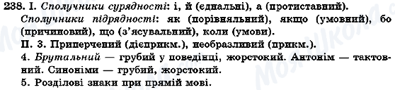 ГДЗ Укр мова 7 класс страница 238