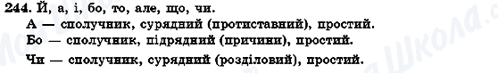 ГДЗ Українська мова 7 клас сторінка 244