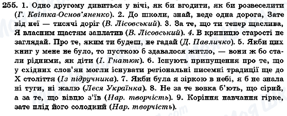 ГДЗ Українська мова 7 клас сторінка 255