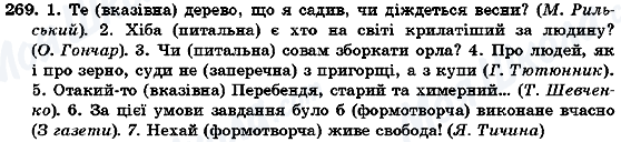 ГДЗ Укр мова 7 класс страница 269