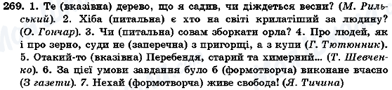 ГДЗ Українська мова 7 клас сторінка 269