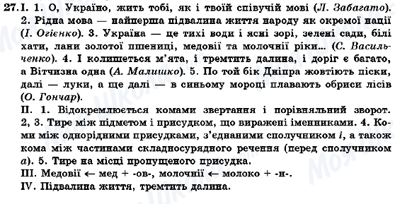 ГДЗ Українська мова 7 клас сторінка 27