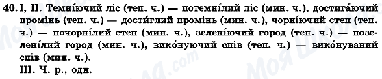 ГДЗ Українська мова 7 клас сторінка 40