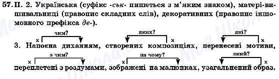 ГДЗ Українська мова 7 клас сторінка 57