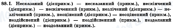 ГДЗ Українська мова 7 клас сторінка 88