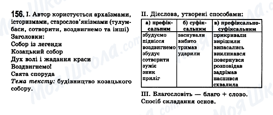 ГДЗ Укр мова 7 класс страница 156