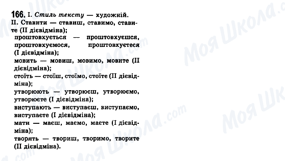 ГДЗ Українська мова 7 клас сторінка 166