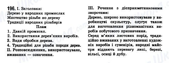 ГДЗ Укр мова 7 класс страница 196