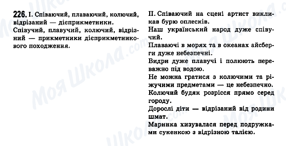 ГДЗ Українська мова 7 клас сторінка 226