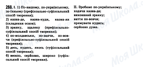 ГДЗ Українська мова 7 клас сторінка 288