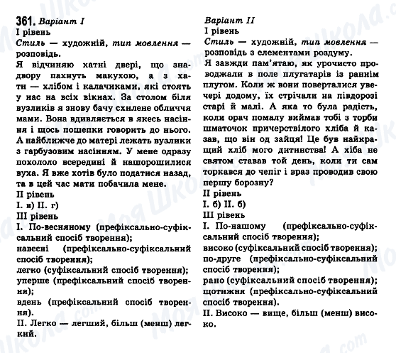 ГДЗ Українська мова 7 клас сторінка 361
