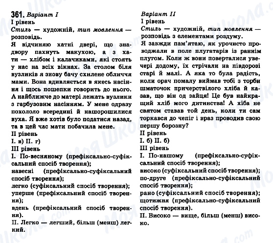 ГДЗ Укр мова 7 класс страница 361