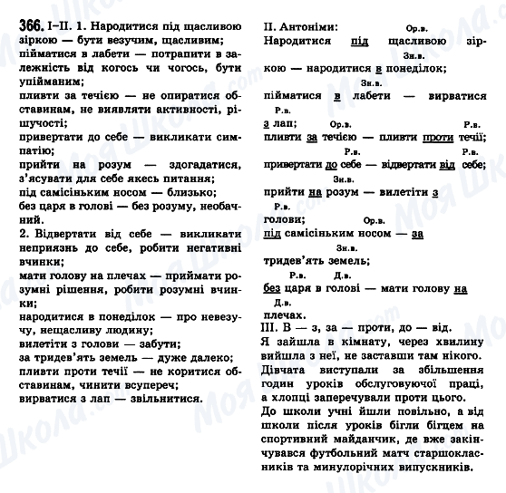 ГДЗ Укр мова 7 класс страница 366