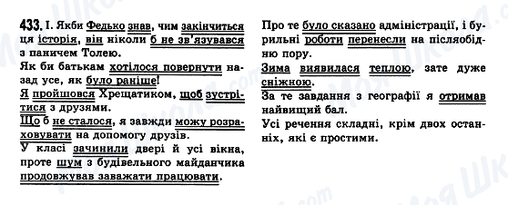 ГДЗ Українська мова 7 клас сторінка 433