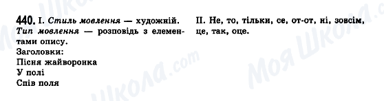 ГДЗ Укр мова 7 класс страница 440
