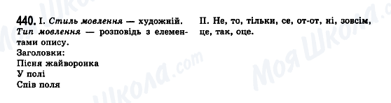 ГДЗ Українська мова 7 клас сторінка 440