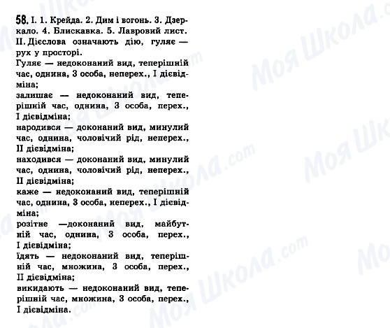 ГДЗ Українська мова 7 клас сторінка 58