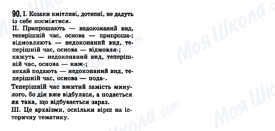 ГДЗ Українська мова 7 клас сторінка 90