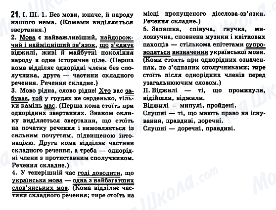 ГДЗ Українська мова 7 клас сторінка 21