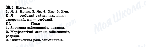 ГДЗ Українська мова 7 клас сторінка 38