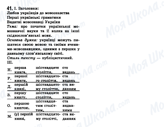 ГДЗ Українська мова 7 клас сторінка 41