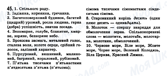 ГДЗ Українська мова 7 клас сторінка 45