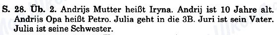 ГДЗ Немецкий язык 5 класс страница Cтр.28, упр.2